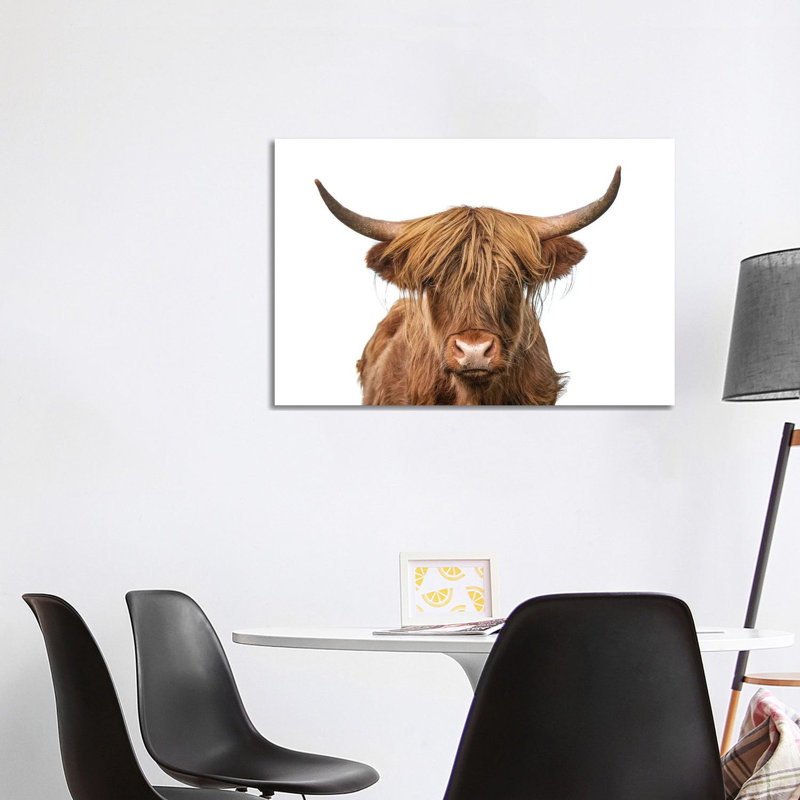 Highland Cow Headshot - Wrapped Canvas Print, 101.6 cm H x 66.04 cm W