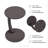 InterGo C-Shaped Round End Table with Rolling Wheels - Side Table Modern Design, Space-Saving Home Decor End Table for Living Room, Depali Coffee Table-1282829803