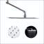 Rain Shower Head With Shower Arm  (12 Inch Square, Brushed Nickel)
