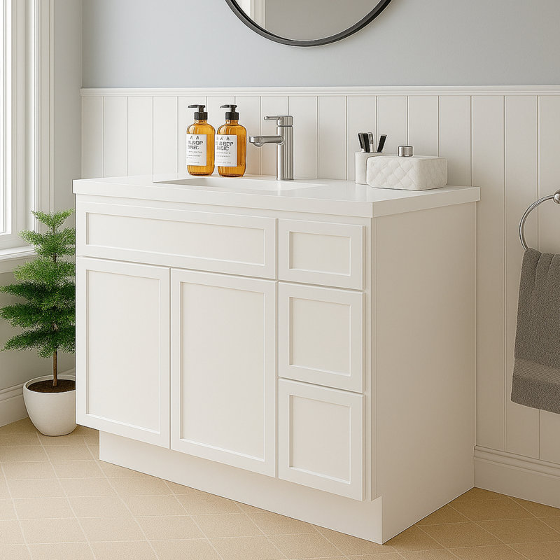 36'' Single Bathroom Vanity Base Only, White