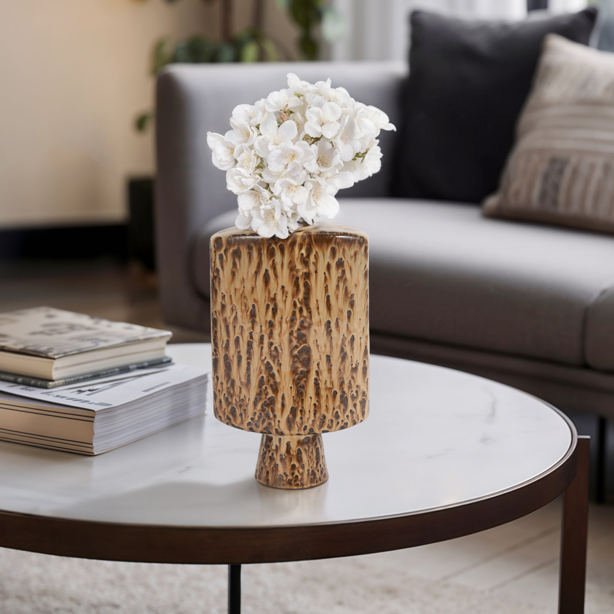 Collina 11'' Handmade Ceramic / Porcelain Table Vase
