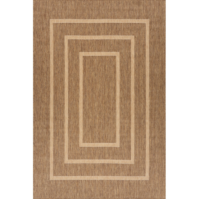  Tapis intérieur / extérieur Arissea, Brun, Rectangle 6 pi 7 po x 9 pi