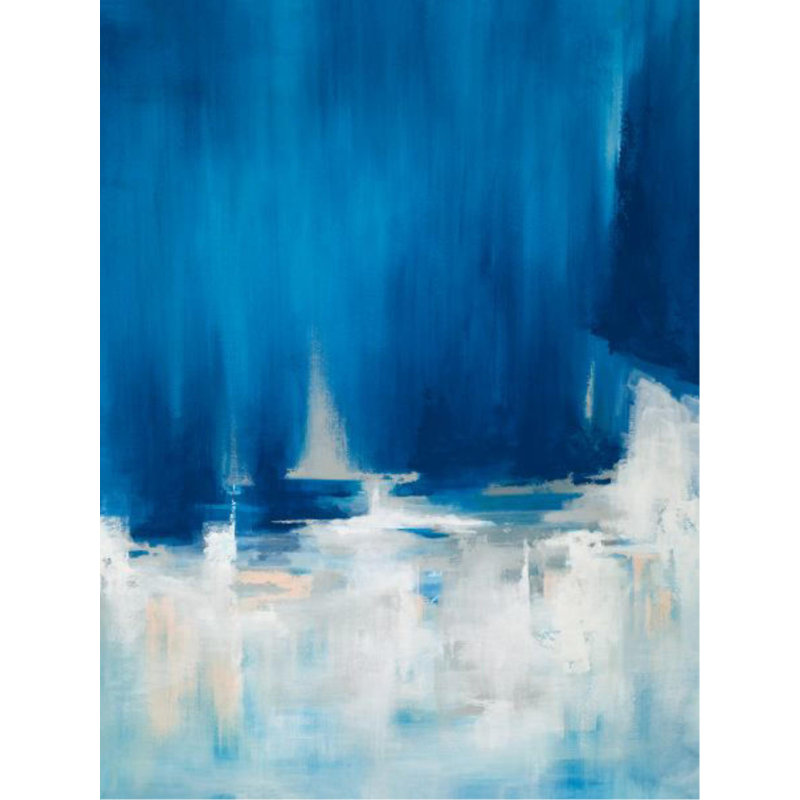 «Blue Ending» par Barclay Butera - Peinture, Extérieur, H 40 po x l 30 po