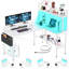 L-Shaped Gaming Desk with Power Outlets & LED Lights, Small Corner Computer Desk with Monitor Stand & Storage Shelf, Gaming Table with Storage Bag-898488115