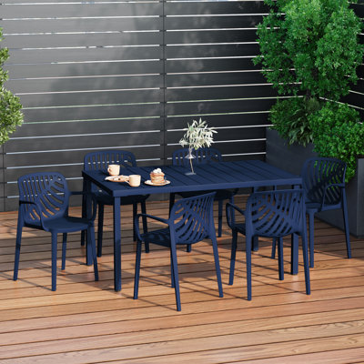 6-Person Outdoor Rectangular Dining Set