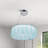 Led Dimmable Blue Glass Crystal Chandelier