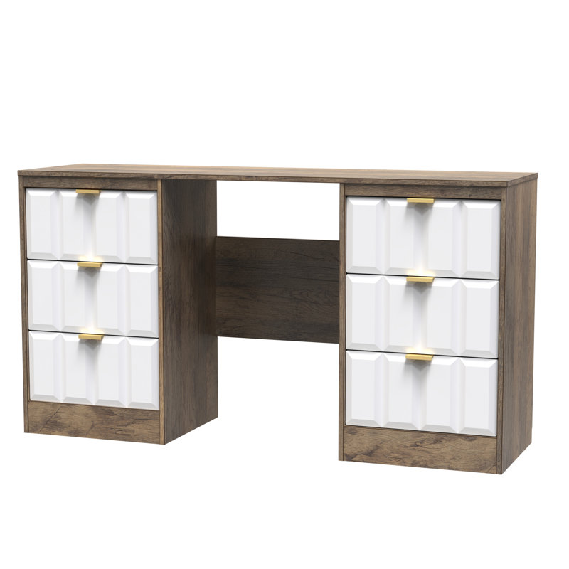 Besian Dressing Table, White Matt/Vintage Oak