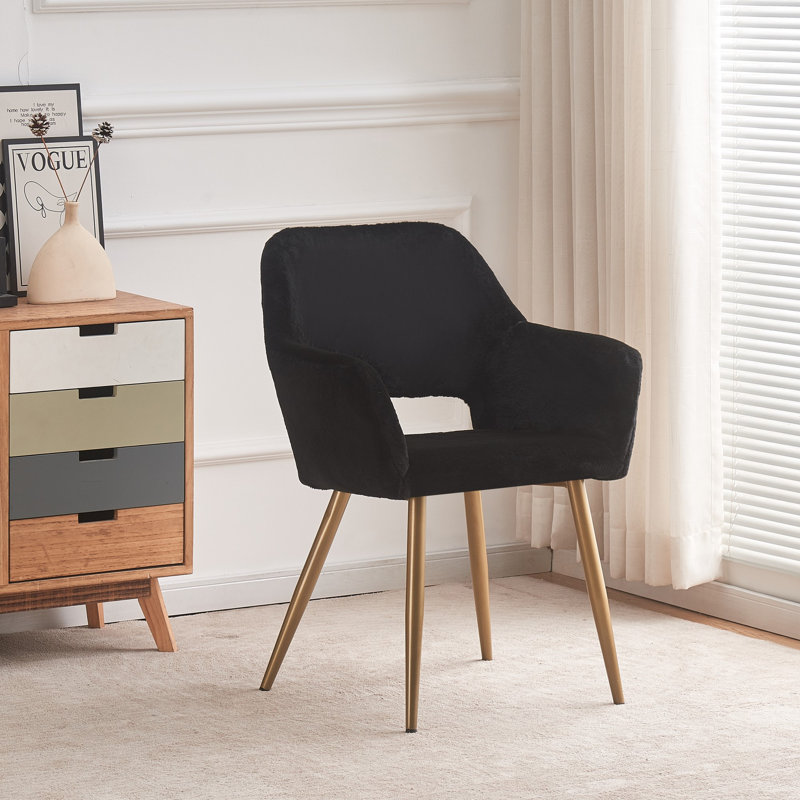 Chaise de salle à manger Outten, Noir