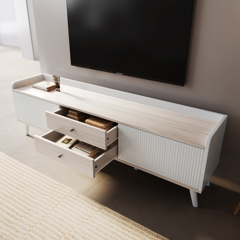 Unfinished TV Stand for TVs up to 65", White