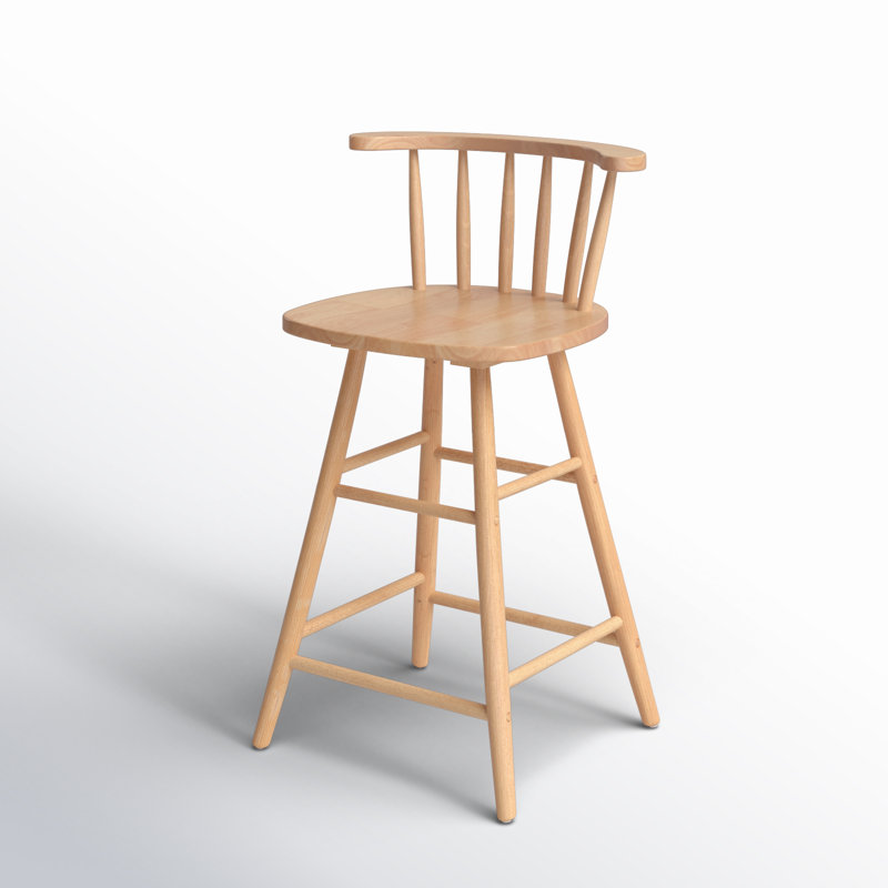 Tabouret de comptoir en bois, Naturel