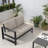 Oltjana Left Arm Outdoor Loveseat With Sunbrella Cushions-122444629-124071189