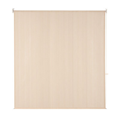 Semi-Sheer Outdoor Roller Shade with Pull Cord Roll Up Blind