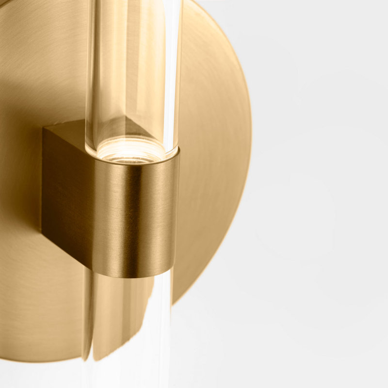 Silas Sconce, 2, Burnished Brass, 24" H x 4.5" W x 2" D