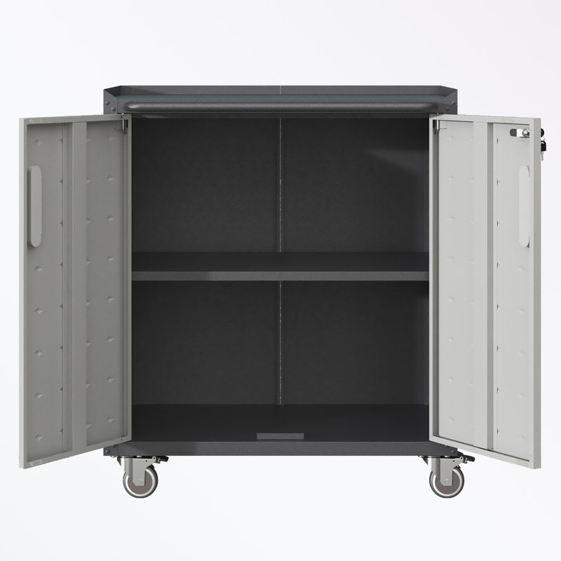 Armoire de rangement en métal avec roulettes