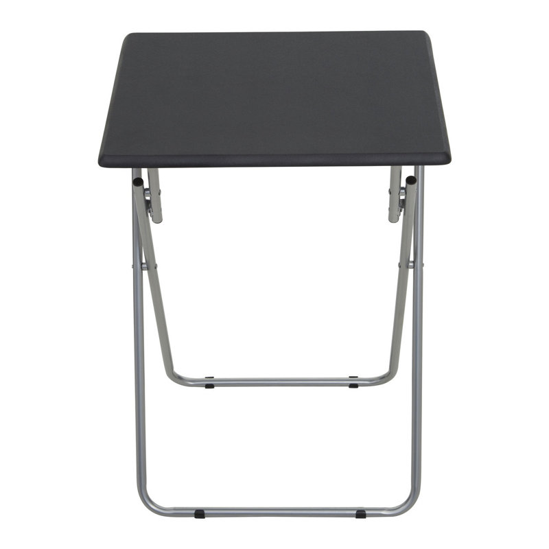 Miles 48cm Square Adjustable Folding Table, Black
