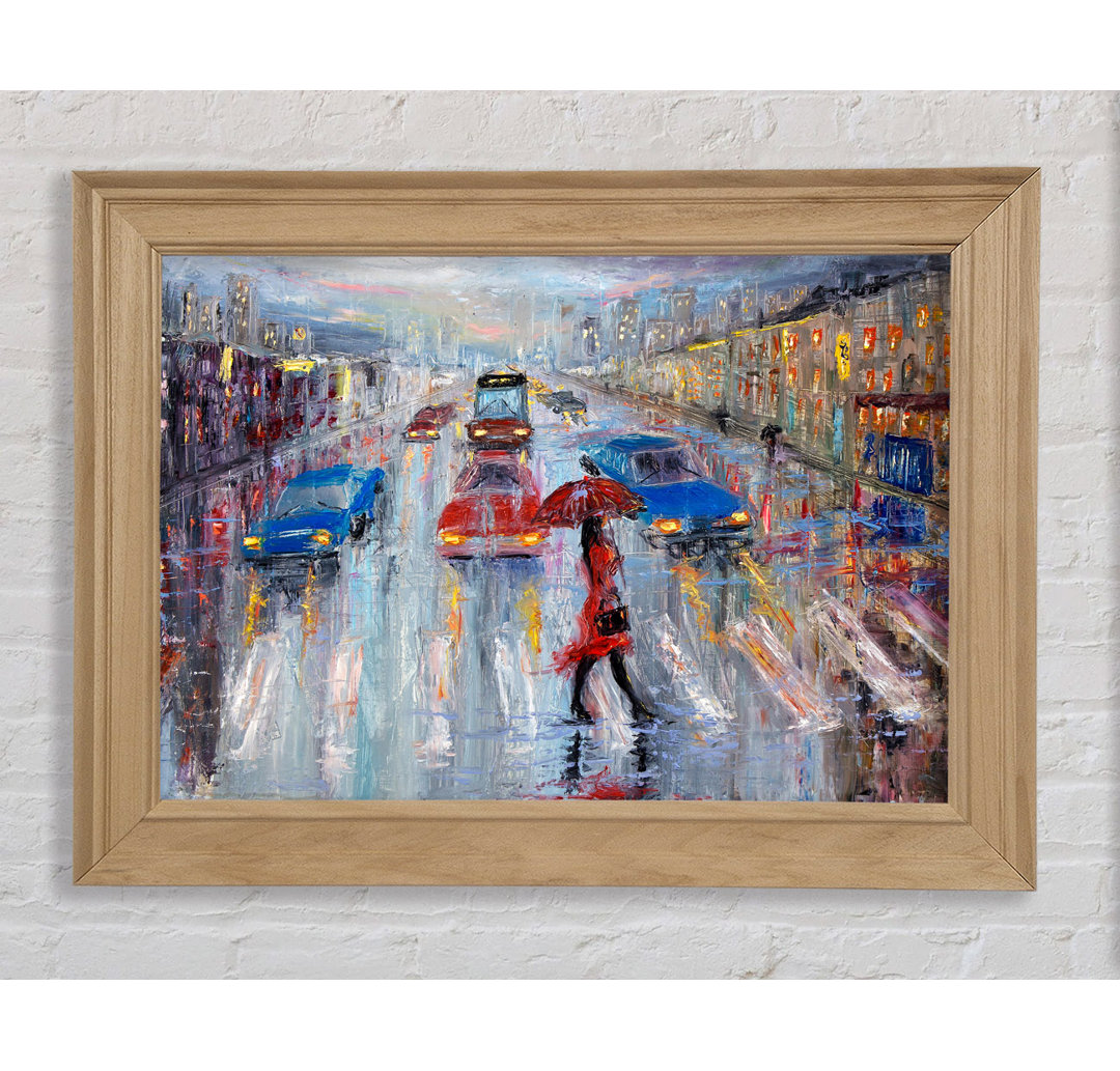 Walk In The Rain - Einzelne Bilderrahmen Kunstdrucke