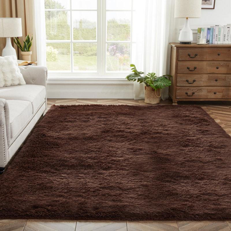 Tapis d'intérieur / extérieur brun Jenen, Rectangle 4 pi x 6 pi