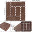 Paquet de 44 tuiles de terrasse emboîtables de 12 po x 12 po, faciles à installer et résistantes aux intempéries pour le porche, la piscine, le balcon, la cour et l'intérieur-118436549