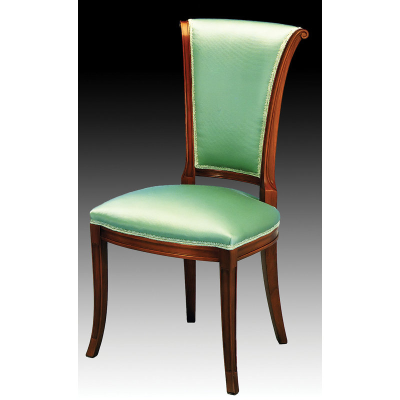 Upholstered Side Chair in Green