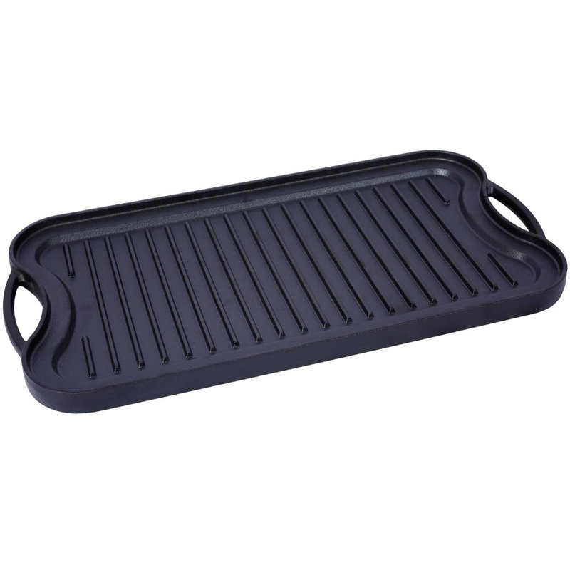 Pre-Seasoned Cast Iron Reversible Rectangular Grill/Griddle