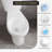 Two Piece Toilet 21 inch Chair Height Round Bowl, Top Dual Push, High Seat Toilet for Elderly, Compact Bathroom Toilet with Soft-Close Seat White
