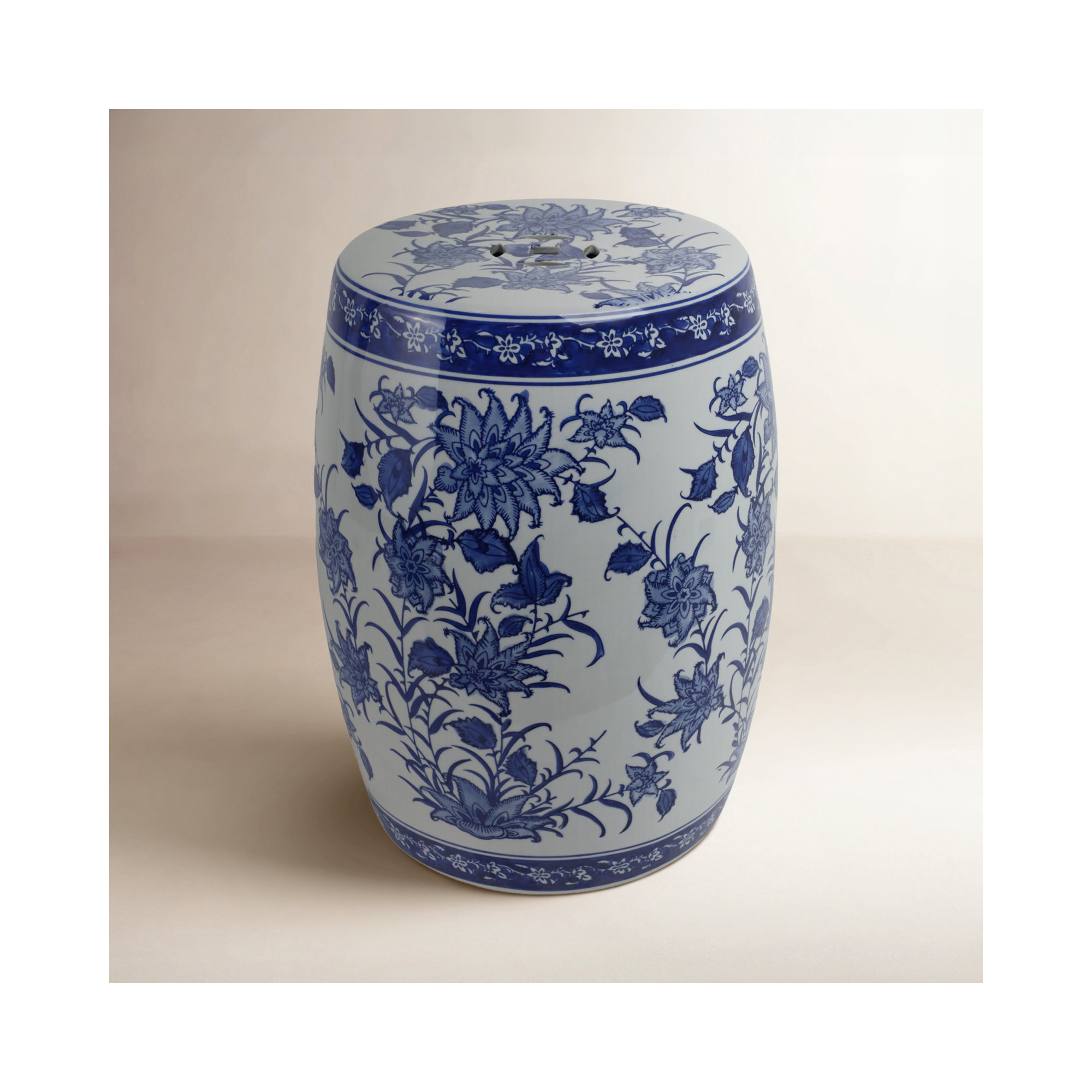 Waubun Ceramic Accent Stool