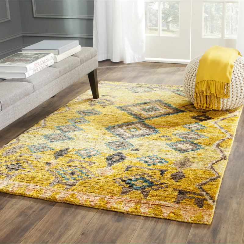Tapis en jute noué à la main Yates Yates, Rectangle 5 pi x 8 pi