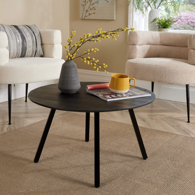 Agota Round Solid Mango Wood Coffee Table