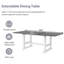 Ensemble de table de salle à manger extensible 76,9 pouces avec rallonge amovible Topmat 6 pièces-1357731707