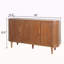 Armoire de rangement décorative, armoire d'appoint moderne avec tablettes réglables, buffet autoportant avec quatre portes, armoire décorative avec 4 portes pour le couloir du salon