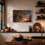 Arbre d'automne et chemin sinueux vers l'observatoire, art mural d'Halloween-2045368785