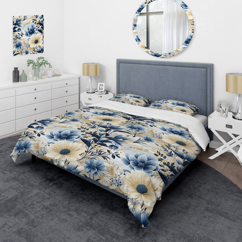 Ensemble de housse de couette Sandy, Housse de couette pour grand lit et 2 taies décor