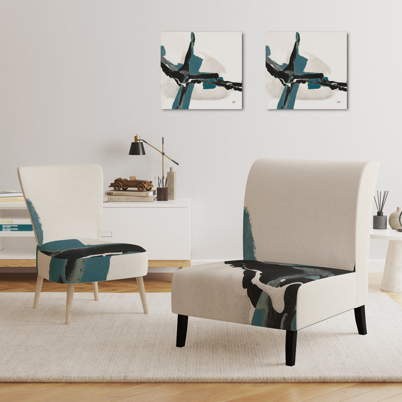 Fauteuil de chambre rembourré Glam Cerulean I