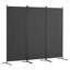 Cloison, 3 cloisons et écrans d'intimité pliables, cloisons de séparation en tissu pour bureau, chambre à coucher, salle à manger, bureau, autoportant, gris