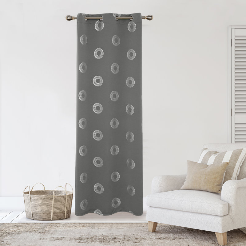 Gudelia Room Darkening Curtain Single Panel, 42" W x 63" L, Light Gray