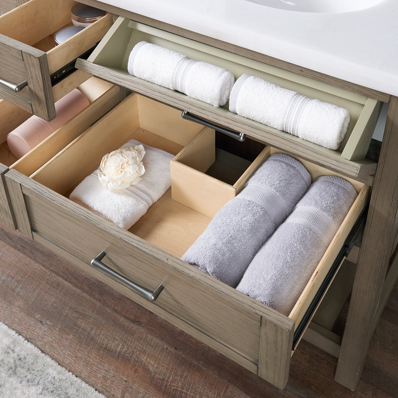 Zachrey 62'' Double Bathroom Vanity with Marble Top