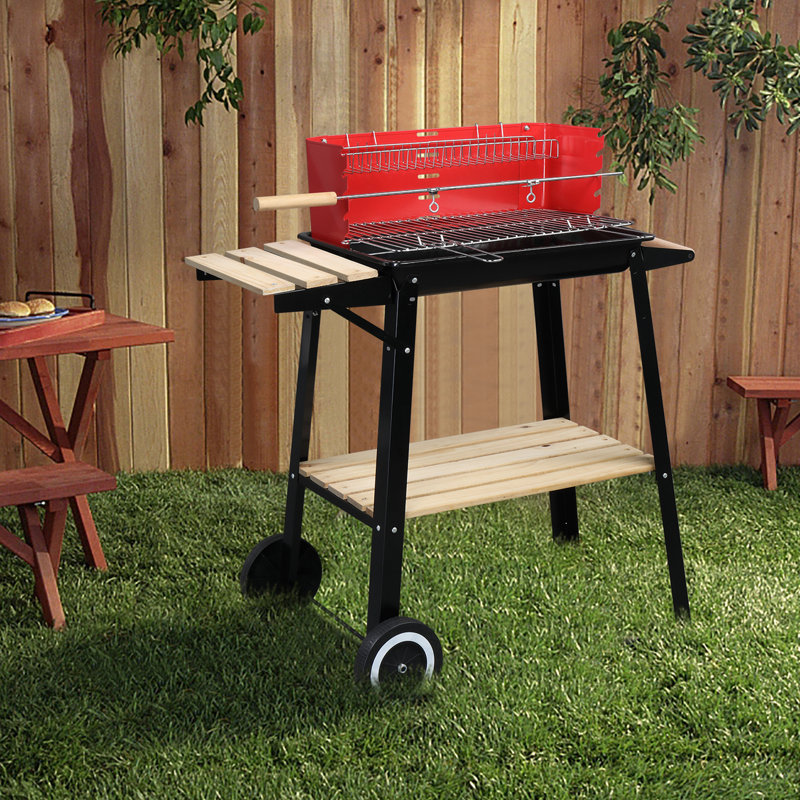 19" Charcoal Grill with Side Shelve