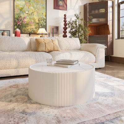 Table basse moderne en cuir