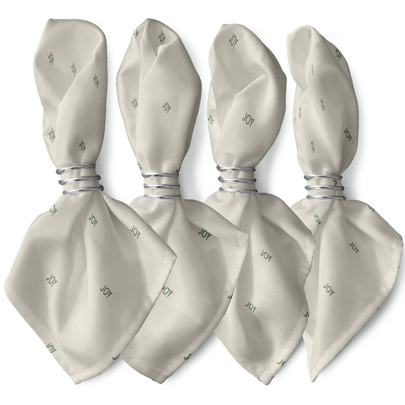 Ensemble de serviettes 4 pièces Cosima Joy, L 18 po x L 18 po, Vert
