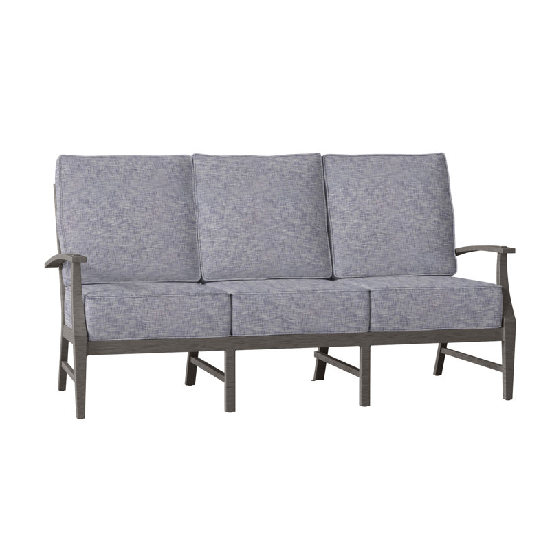 Croquet Aluminum Sofa - Slate Gray, Slate Gray, Rollo Lace, Welt