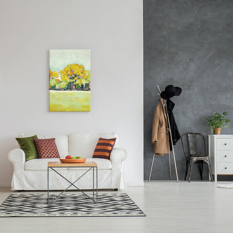 « golden landscape ii », reproduction sur toile tendue, H 37 po x l 37 po x P 1,5 po, Toile tendue, Pas de tapis