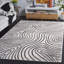 Tapis abstrait beige / noir Madefire Temple-1243258355