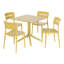Ensemble repas carré pour 4 personnes-258581716