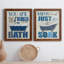 «Bubble Bath», ensemble de 2 encadrements d'art textuel sur toile-109573100-109573008