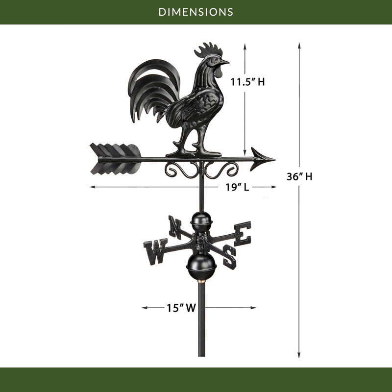 Girouette Bantam Rooster - cuivre noir mat