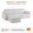 Cloud-Like Modular Sectional Sofa With Chaise-2080213703