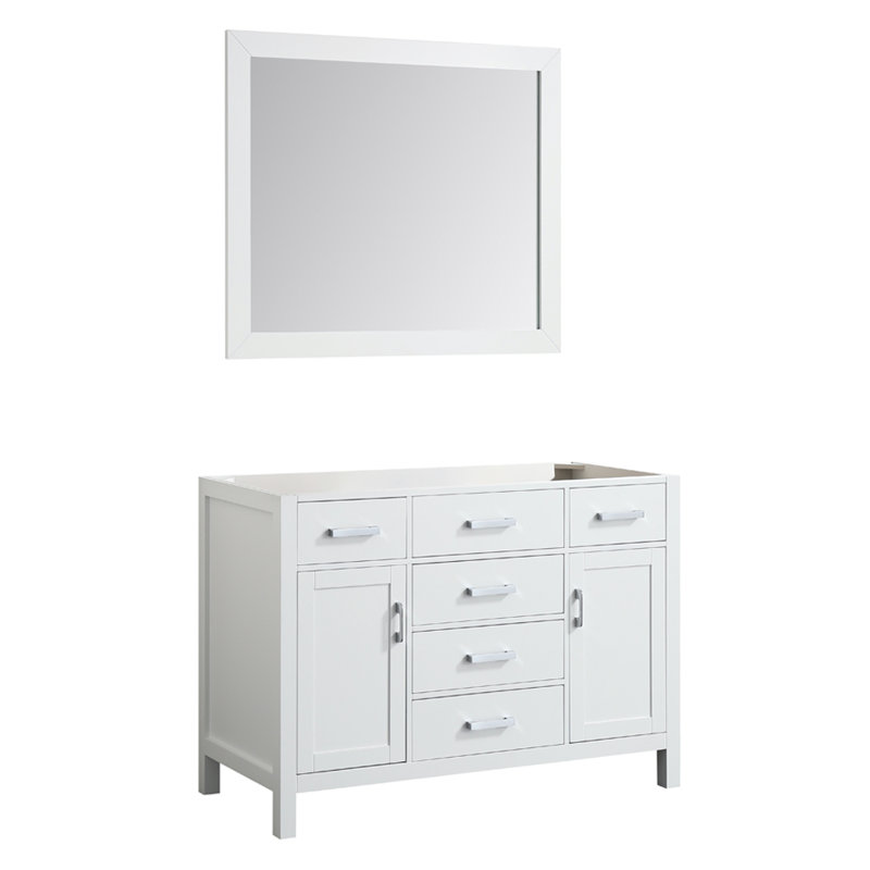 Base de meuble-lavabo simple Petrel, Blanc