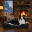 Grand canapé-lit orthopédique pour grand chien, mousse haute densité, doublure imperméable amovible et lavable, antidérapant, noir.-128435017-128435020