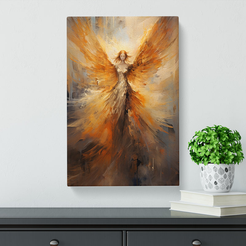 Angel Abstract Art No.3 - Wrapped Canvas, 50cm H x 35cm W x 3cm D