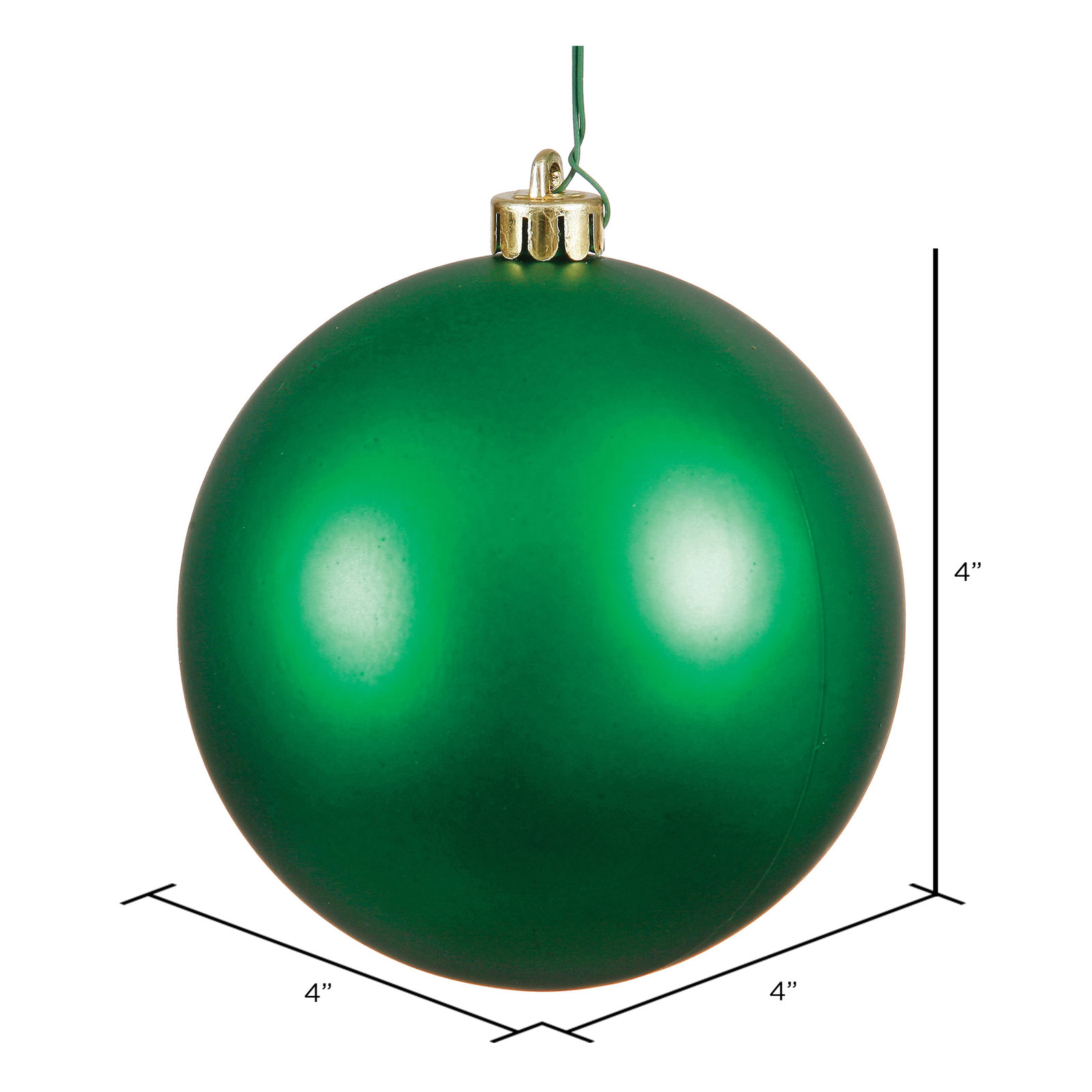 The Holiday Aisle® 4" Shatterproof Bauble, Green